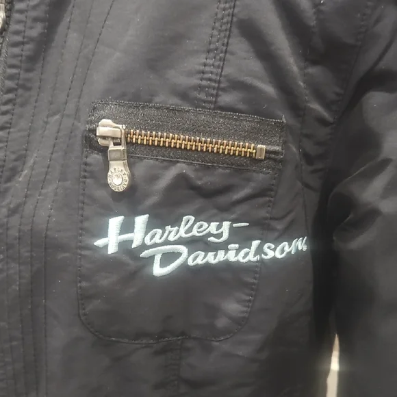 Harley-Davidson Black and Yellow Graphic Bomber Jacket - Picture 3 of 16